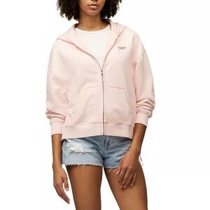 Tommy Jeans Women's Full-Zip Logo Hoodie in Precious Pink Size XS